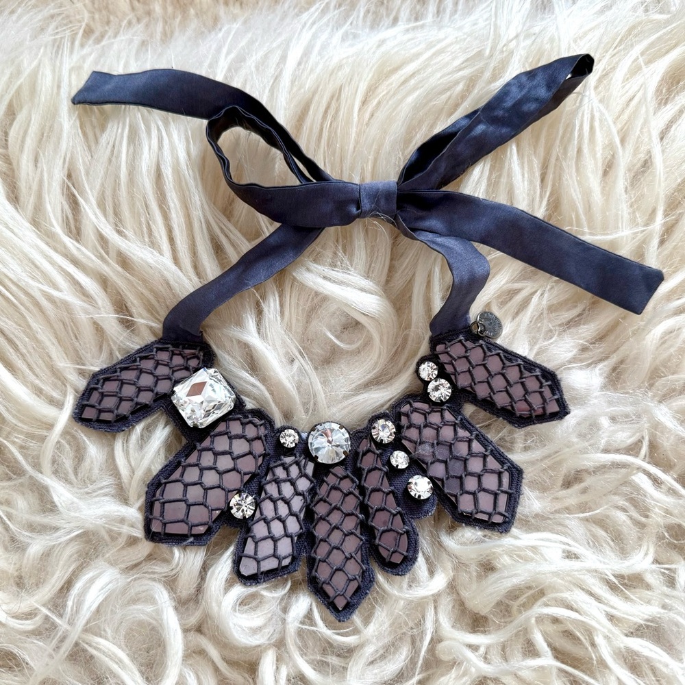Emporio Armani Grey Crystal Statement Necklace